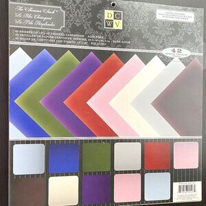 DCWV Card Stock Stack 12"X12" Premium Printed Cardstock MultiColor Doublesided